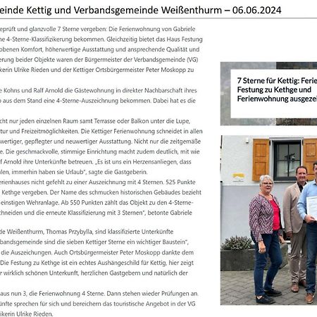 4-Sterne Zertifizierte Ferienwohnung Festung Zu Ketghe - Naehe Koblenz Fuer Urlaub Und Arbeit Kettig 외부 사진